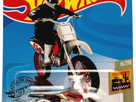 2020 Hot Wheels Mainline #028 - HW450F MotoCross Bike (White) GHF88 Sale