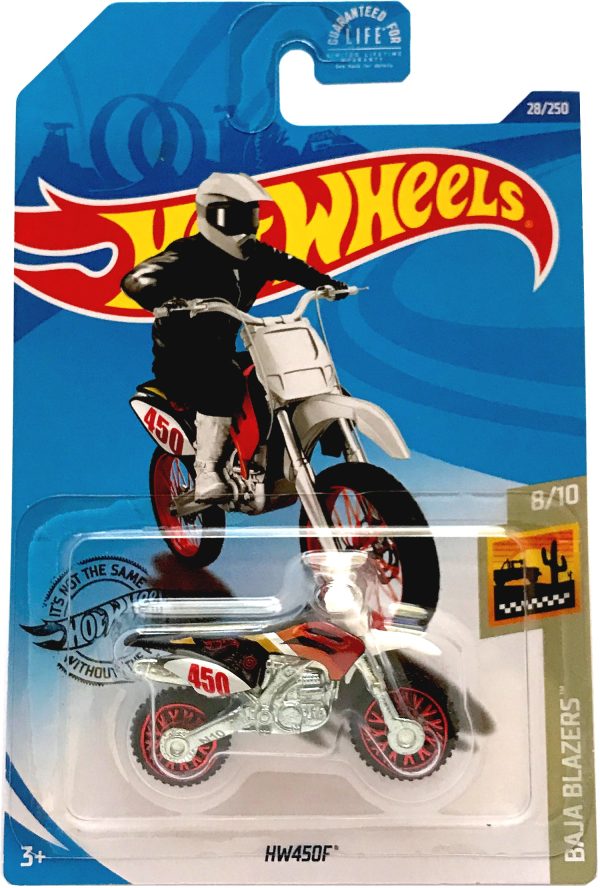 2020 Hot Wheels Mainline #028 - HW450F MotoCross Bike (White) GHF88 Sale