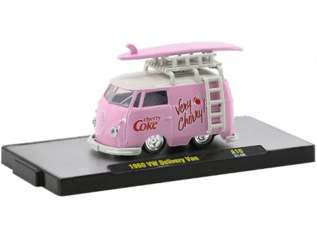 2021 M2 Machines Coca Cola A10-21-08 - 1960 VW Delivery Van (Cherry Coke Pink) Discount