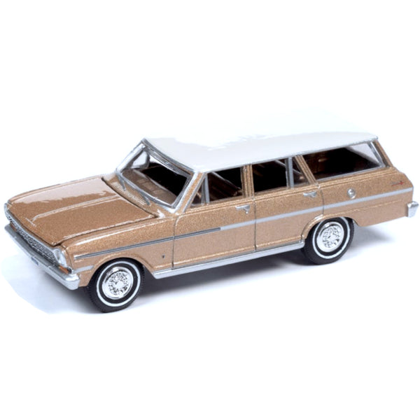 2021 Auto World - 1963 Chevy II Nova 400 Wagon (Gold) AW64312-2A4 Hot on Sale