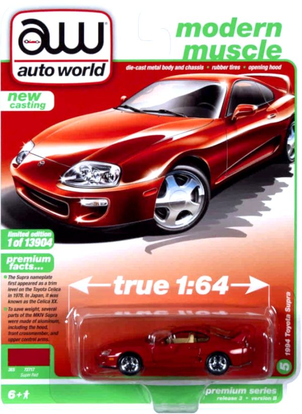 2021 Auto World - 1994 Toyota Supra Turbo (Red) AW64322-3B5 Hot on Sale