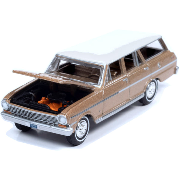 2021 Auto World - 1963 Chevy II Nova 400 Wagon (Gold) AW64312-2A4 Hot on Sale