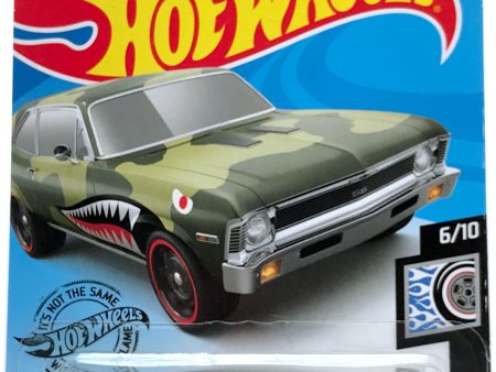 2020 Hot Wheels Mainline #073 -  68 Chevy Nova (Green Camo) GHD28 Fashion