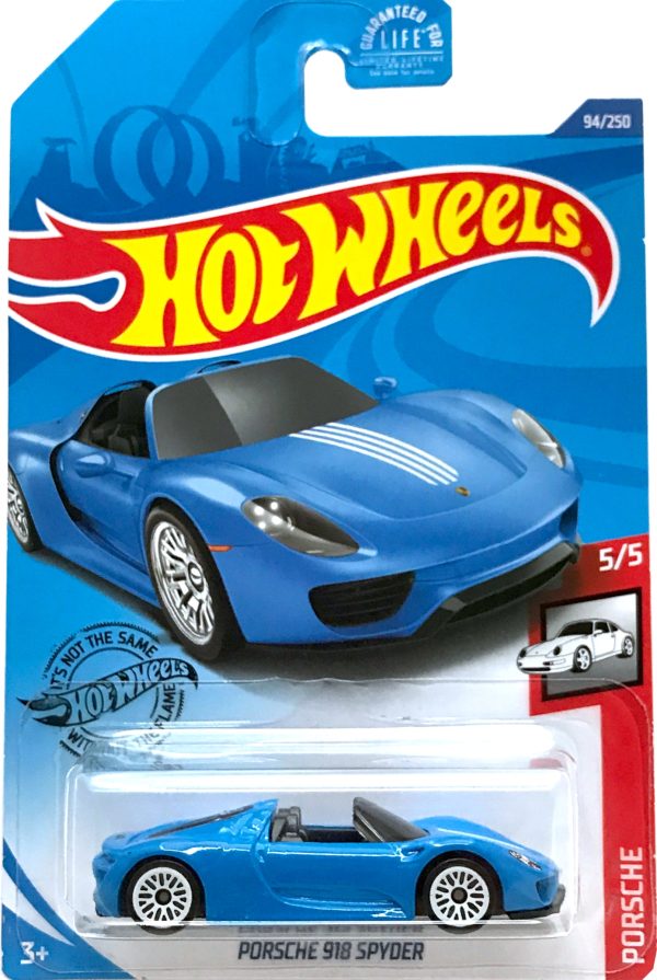 2020 Hot Wheels Mainline #094 - Porsche 918 Spyder (Blue) GHD22 Supply