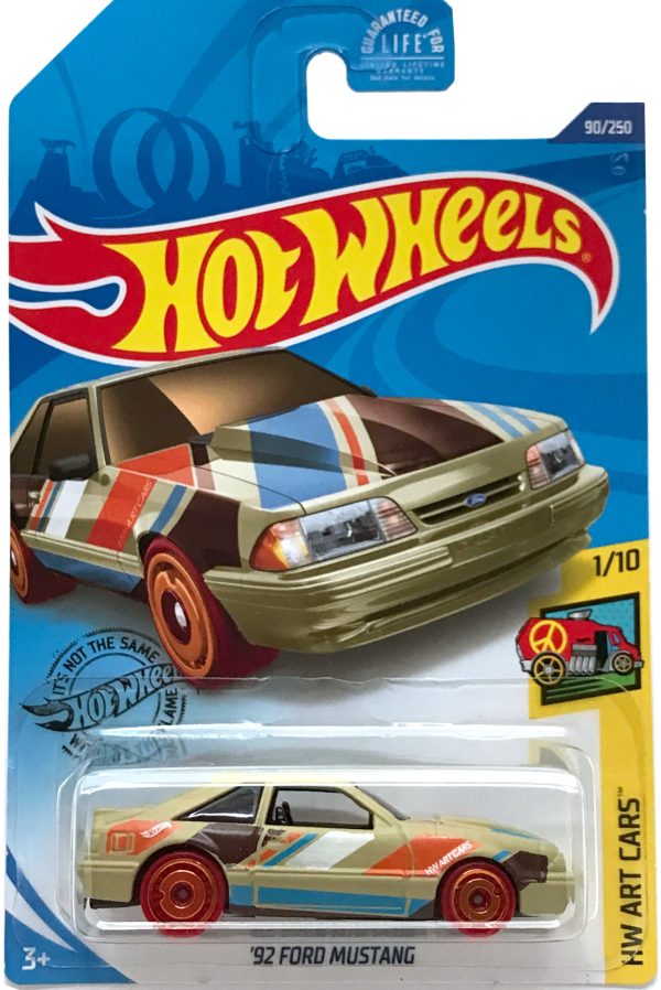 2020 Hot Wheels Mainline #090 -  92 Ford Mustang (Beige Tan) GHF95 For Cheap