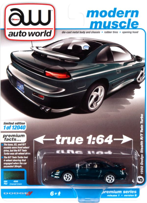 2021 Auto World - 1992 Dodge Stealth R T Twin Turbo (Green) AW64302-1B5 Sale