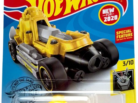 2020 Hot Wheels Mainline #077 - Speed Driver Bit Driver (Yellow) GHD89 Sale