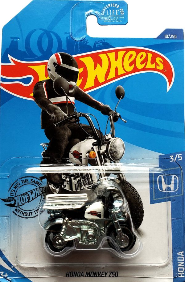 2020 Hot Wheels Mainline #010 - Honda Monkey Z50 Motorcycle (White) GHF51 Online Hot Sale