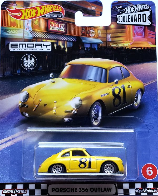 Hot Wheels Boulevard Premium - #06 Porsche 356 Outlaw (Emory Motorsports Yellow) GJT74 Cheap