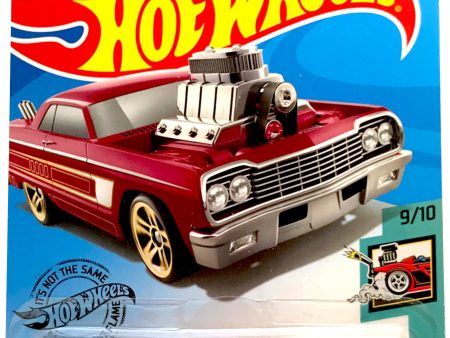 2020 Hot Wheels Mainline #058 -  64 Chevy Impala Tooned (Red) GHF89 For Cheap