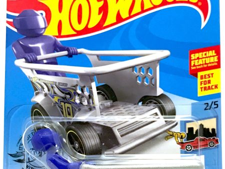 2020 Hot Wheels Mainline #122 - Aisle Driver Shopping Cart Car (Silver) GHC68 Sale