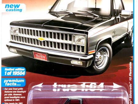 2021 Auto World - 1981 Chevy Silverado 10 Fleetside (Black) AW64302-1B2 Online Hot Sale