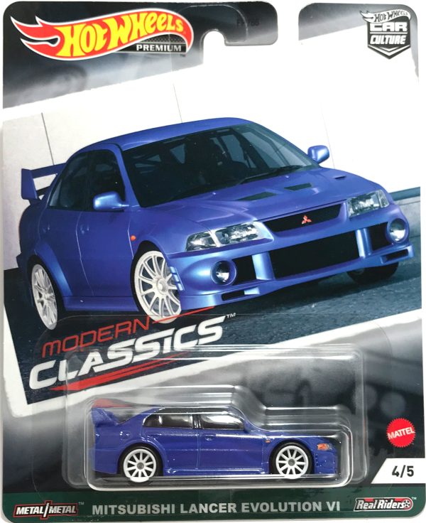 Hot Wheels Modern Classics Premium - Mitsubishi Lancer EVO VI Blue GRJ89 Fashion