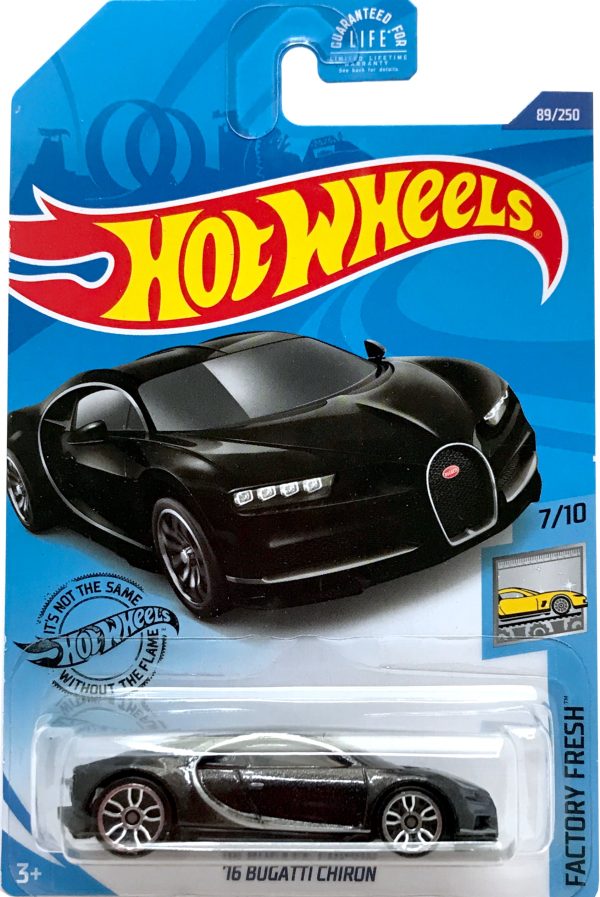 2020 Hot Wheels Mainline #089 -  16 Bugatti Chiron Supercar (Black) GHC02 For Discount