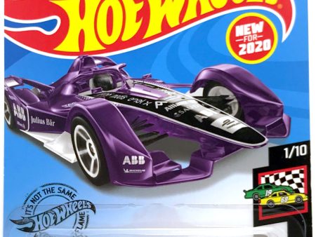 2020 Hot Wheels Mainline #107 - Formula E Gen 2 Car (Purple) GHD95 on Sale