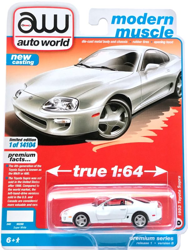 2021 Auto World - 1993 Toyota Supra (White) AW64302-1B6 For Discount