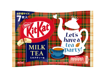 Nestle KITKAT Mini Milk Tea 7pcs bag 日本雀巢KITKAT 迷你奶茶风味巧克力威化 7枚 包 For Sale