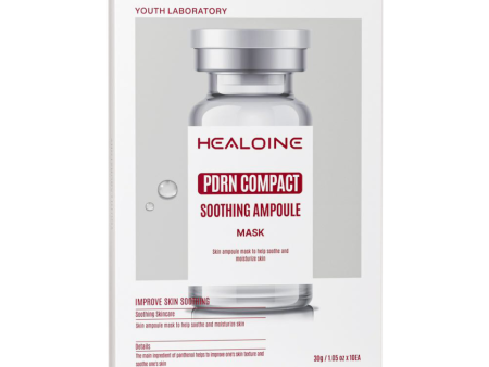 HEALOINE PDRN Compact Soothing Ampoule Mask 10pcs Box 稀洛因 粉水光PDRN面膜 10片 盒 For Sale