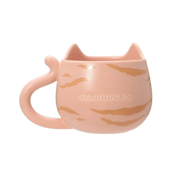 [Pre-Order] Japan SBUX 2025 Valentine Collection 2025 Valentine s Day Beige Cat Face Mug 355ml [预售] 日本星巴克 2025情人节系列 2025情人节橘猫马克杯 355ml Fashion