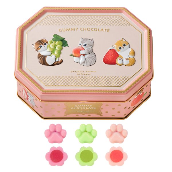 [Pre-Order] MATSUKAZEYA X Mofusand Gummy Chocolate Assortment Can 12pcs box [预售] 日本松風屋 X 鲨鱼猫软糖巧克力什锦罐 12枚 盒 For Sale