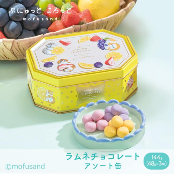 [Pre-Order] MATSUKAZEYA X Mofusand Ramune Chocolate Assorted Can [预售] 日本松風屋 X 鲨鱼猫弹珠汽水巧克力什锦罐 Online Sale