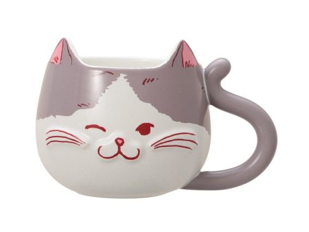 [Pre-Order] Japan SBUX 2025 Valentine Collection 2025 Valentine s Day Grey Cat Face Mug 355ml [预售] 日本星巴克 2025情人节系列 2025情人节灰猫马克杯 355ml Sale