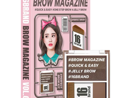 16 BRAND Brow Magazine Eyebrow Palette (Vol.01 Ash Brown) 7.1g 韩国16 BRAND 迷你杂志双色雾感眉彩盘 (Vol.01 褐灰棕) 3.6g Supply