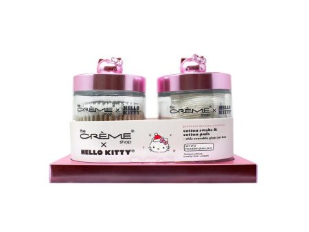 The Creme Shop Hello Kitty Glass Jar Cotton Pads&Swab （2 Colors) Online