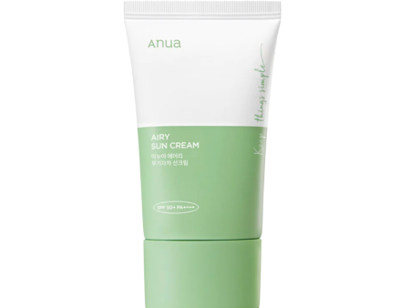 Anua Airy Sun Cream SPF 50+ PA++++ 韩国ANUA 鱼腥草零感物理性防晒乳 50ml Online now