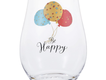 ADERIA Message  Be Happy  Glass Tumbler 日本ADERIA “Be Happy” 平底玻璃杯 360ml on Sale