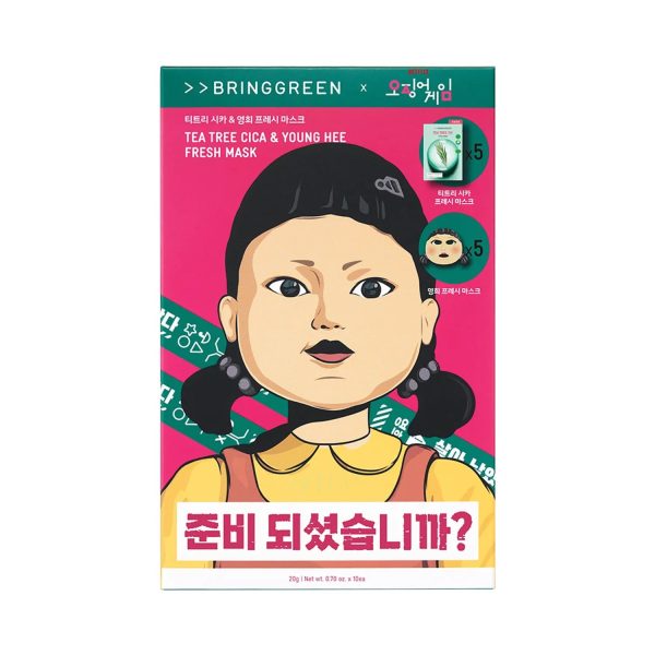 [NETFLIX] BRINGGREEN | Fresh Mask Sheet 10ea (Tea Tree Cica 5ea+Young Hee 5ea) Online Sale