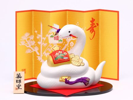 YAKUSHIGAMA Colorful Snake for Good Luck Zodiac Ornaments (Good Luck Mallet and Demon-Hamaya Arrow) 药师窑 蛇年新年摆饰 招福蛇好运木槌和恶魔箭 Discount