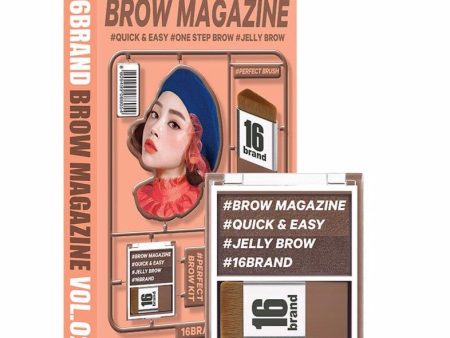 16 BRAND Brow Magazine Eyebrow Palette (Vol.02 Coco Brown) 7.1g 韩国16 BRAND 迷你杂志双色雾感眉彩盘 (Vol.02 可可棕 ) 3.6g Online Hot Sale