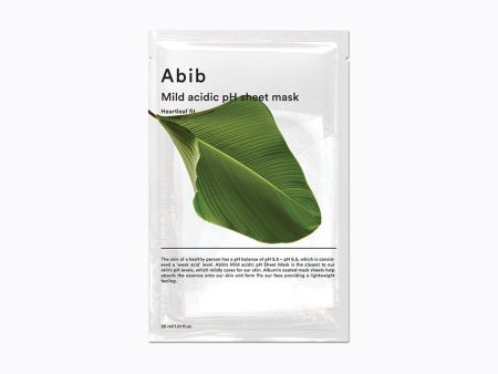 Abib Mild Acidic PH Sheet Mask Heartleaf Fit on Sale