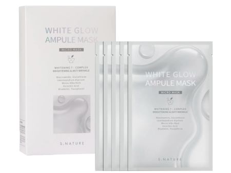 S. NATURE White Glow Ampoule Mask 5pcs box 韩国S. NATURE 白光美白安瓶面膜 5片 盒 Online now