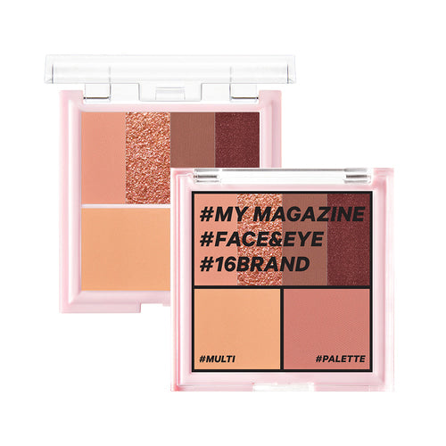 16 BRAND My Magazine Multi Palette (Vol.02 Peach Coral Mood) 8.5g 韩国16 BRAND 迷你杂志彩妆盘 (Vol.02 蜜桃玫瑰) 8.5g For Sale