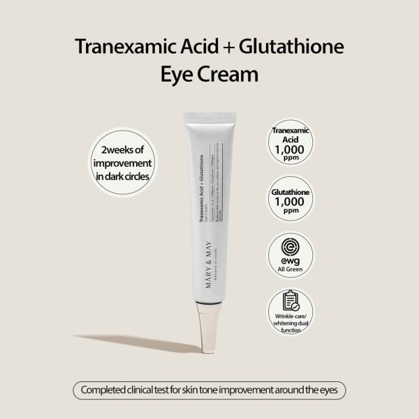 MARY&MAY Tranexamic Acid + Glutathione Eye Cream Mini 12g Fashion